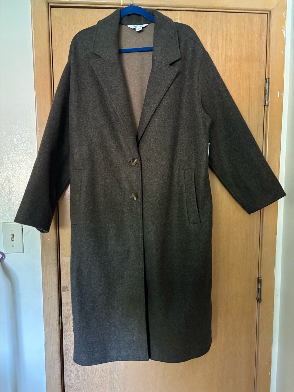 Old Navy Soft Brushed Long Overcoat- Women's Brown NEVER BEEN WORN Size XL